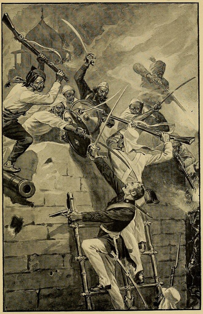 The storming of Jhansi Fort, by Edward Gilliat